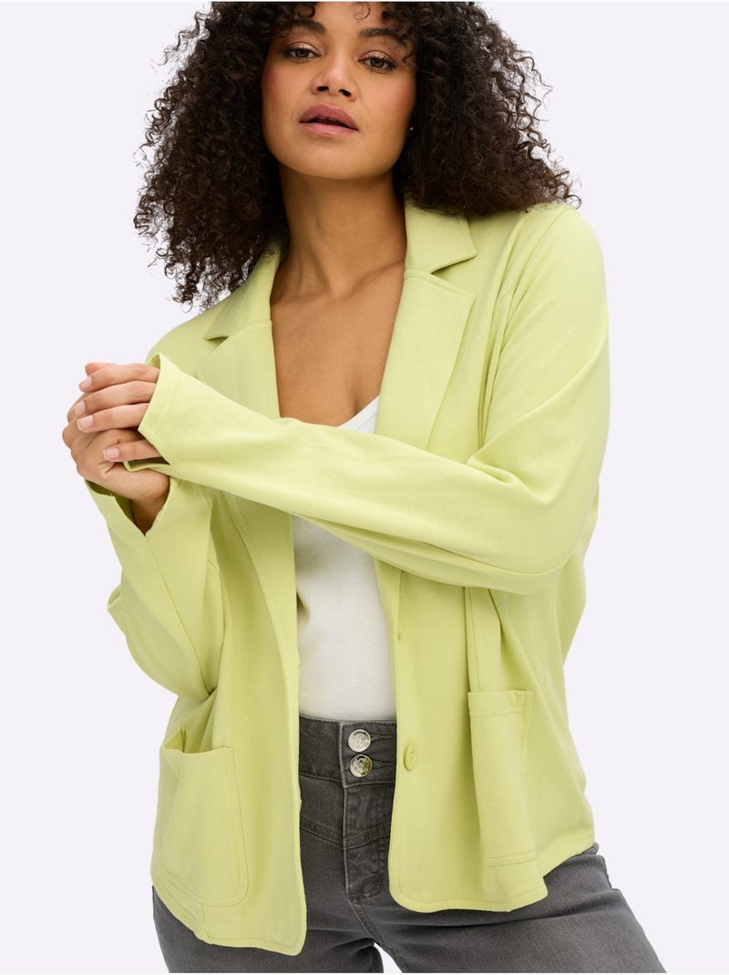 Blazer Sweat - Taille Standard - Sheego Vert pistache - Kiabi