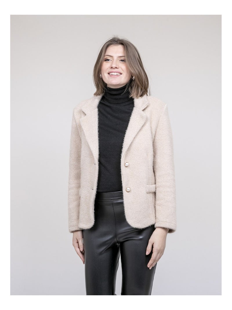 Blazer texturé URTA Beige - Kiabi