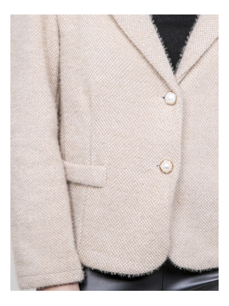 Blazer texturé URTA Beige - Kiabi