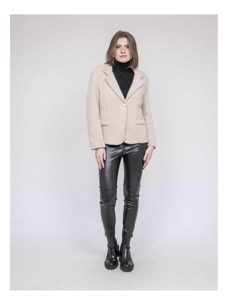 Blazer texturé URTA Beige - Kiabi