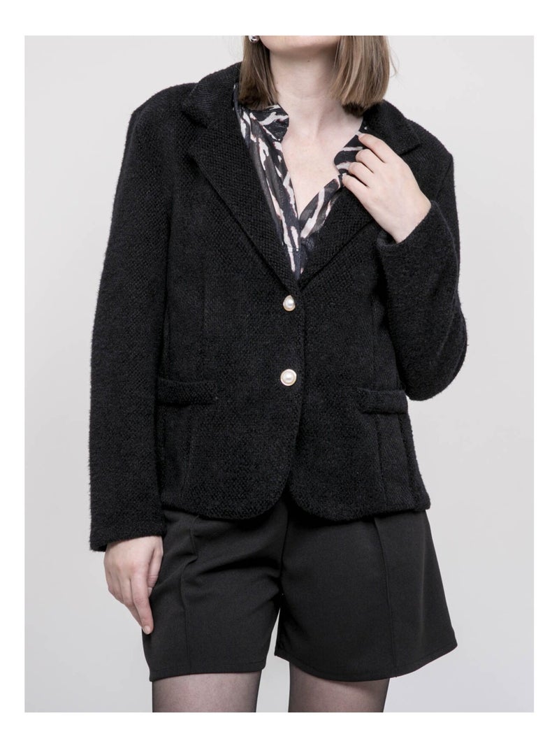 Blazer texturé URTA Noir - Kiabi