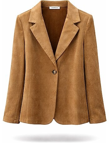 Blazer uni effet suédine
