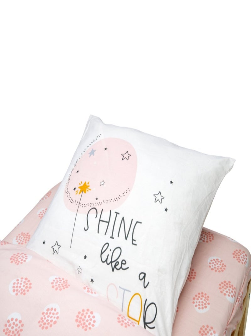 Bleu Câlin - Caradou® Shine Sans Couette 90x190cm Parure Enfant Princesse Rose - Kiabi