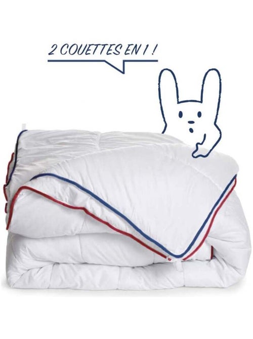 Bleu Câlin - Couette 4 saisons 3 Couettes en 1 - Kiabi Bleu Câlin - Couette 4 saisons 3 Couettes en 1 - Kiabi