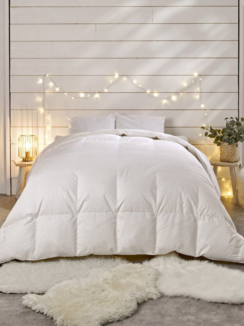 Bleu Câlin - Couette duvet chaude 90% duvet de canard Blanc - Kiabi