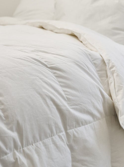 Bleu Câlin - Couette Duvet été légère et gonflante - 90% Duvet de Canard - Kiabi