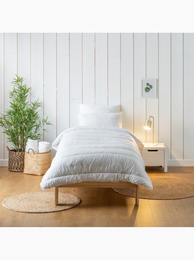 Bleu câlin - couette enfant evolutive 140x(150+50)cm lavable à 95°c Blanc - Kiabi