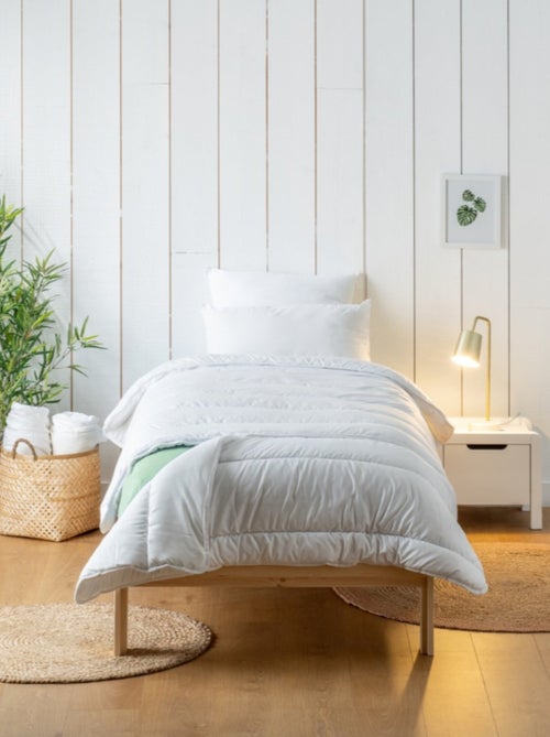 Bleu Câlin - Couette Enfant Evoutive 140x(150+50)cm coton bio - Kiabi