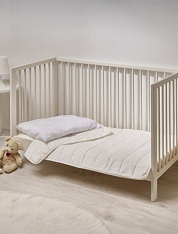 Bleu Câlin - Couette et oreiller bébé enveloppe coton bio