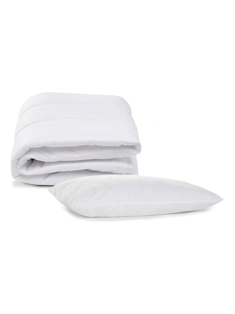 Bleu Câlin - Couette et oreiller bébé lavables à 95°C Blanc - Kiabi