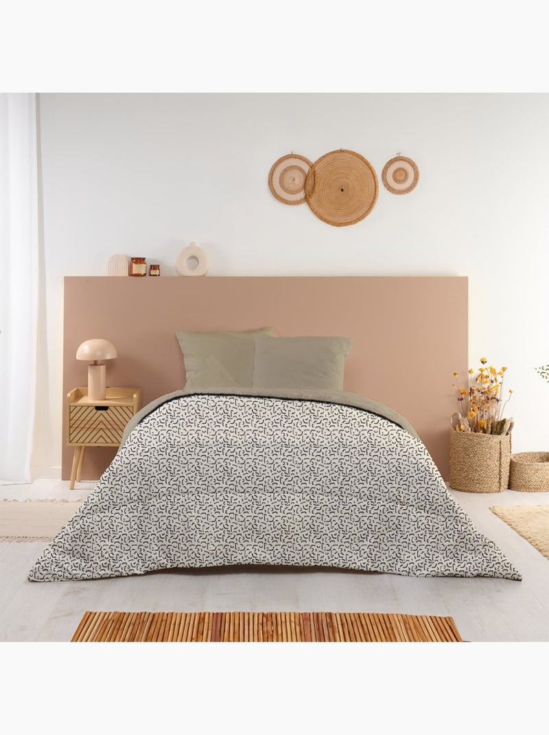 Bleu Câlin - Couette imprimée chaude Othon Beige naturel - Kiabi