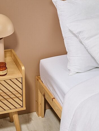 Bleu Câlin - Drap housse uni Percale de coton 80 fils/cm²