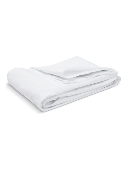 Bleu Câlin - Drap housse uni Percale de coton 80 fils/cm² - Kiabi Bleu Câlin - Drap housse uni Percale de coton 80 fils/cm² - Kiabi