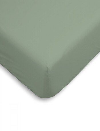 Bleu Câlin - Drap housse uni Percale de coton 80 fils/cm²