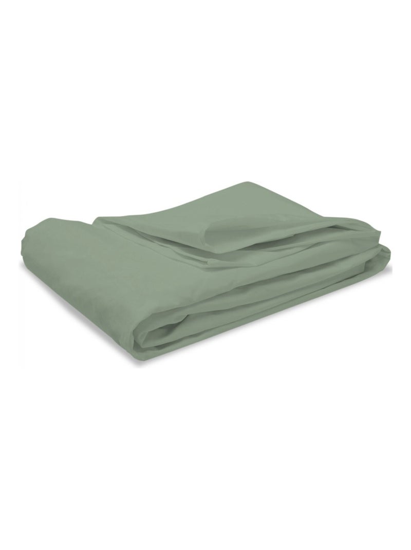 Bleu Câlin - Drap housse uni Percale de coton 80 fils/cm² Vert clair - Kiabi