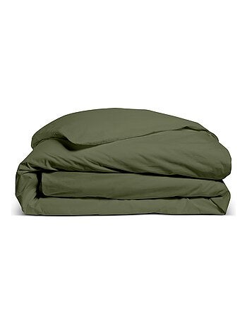Bleu Câlin - Housse de couette unie Percale de coton 80 fils/cm²