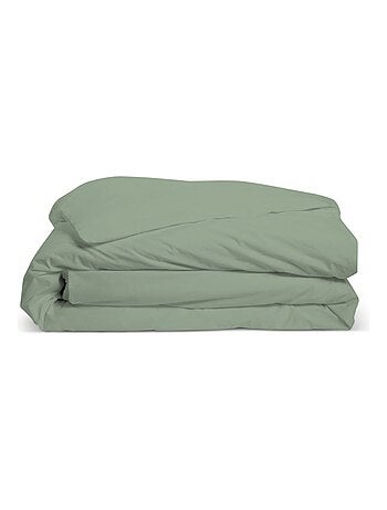 Bleu Câlin - Housse de couette unie Percale de coton 80 fils/cm²