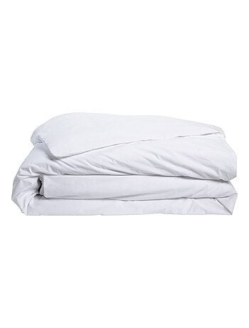 Bleu Câlin - Housse de couette unie Percale de coton 80 fils/cm²