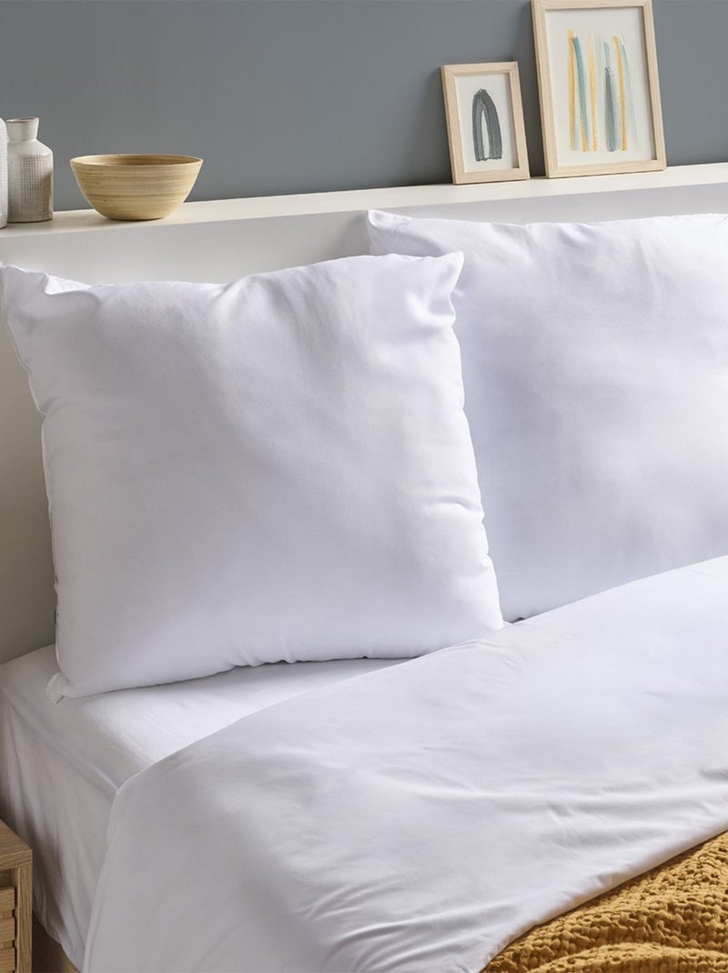 Bleu Câlin - Lot 2 oreillers moelleux anti-acariens Blanc - Kiabi