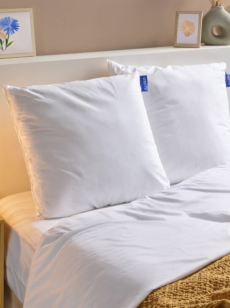 Bleu Câlin - Lot de 2 oreillers ferme coton bio Blanc - Kiabi
