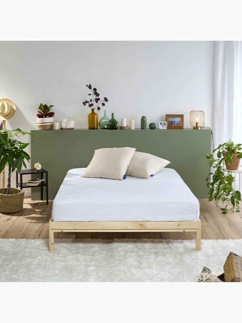 Bleu Câlin - Lot de 2 protèges-matelas Housse Intégrale Anti-punaises de lit Blanc - Kiabi