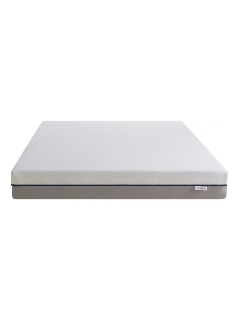 Bleu Câlin - Matelas mousse gel confort mi-ferme/ferme - épaisseur 20cm Bi-face Blanc Gris Bleu - Kiabi