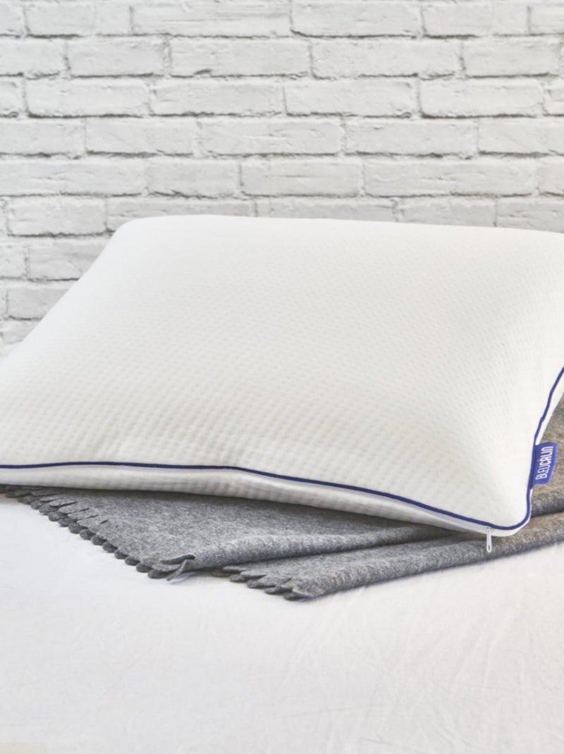 Bleu Câlin - Oreiller ergonomique mémoire forme bio Blanc - Kiabi