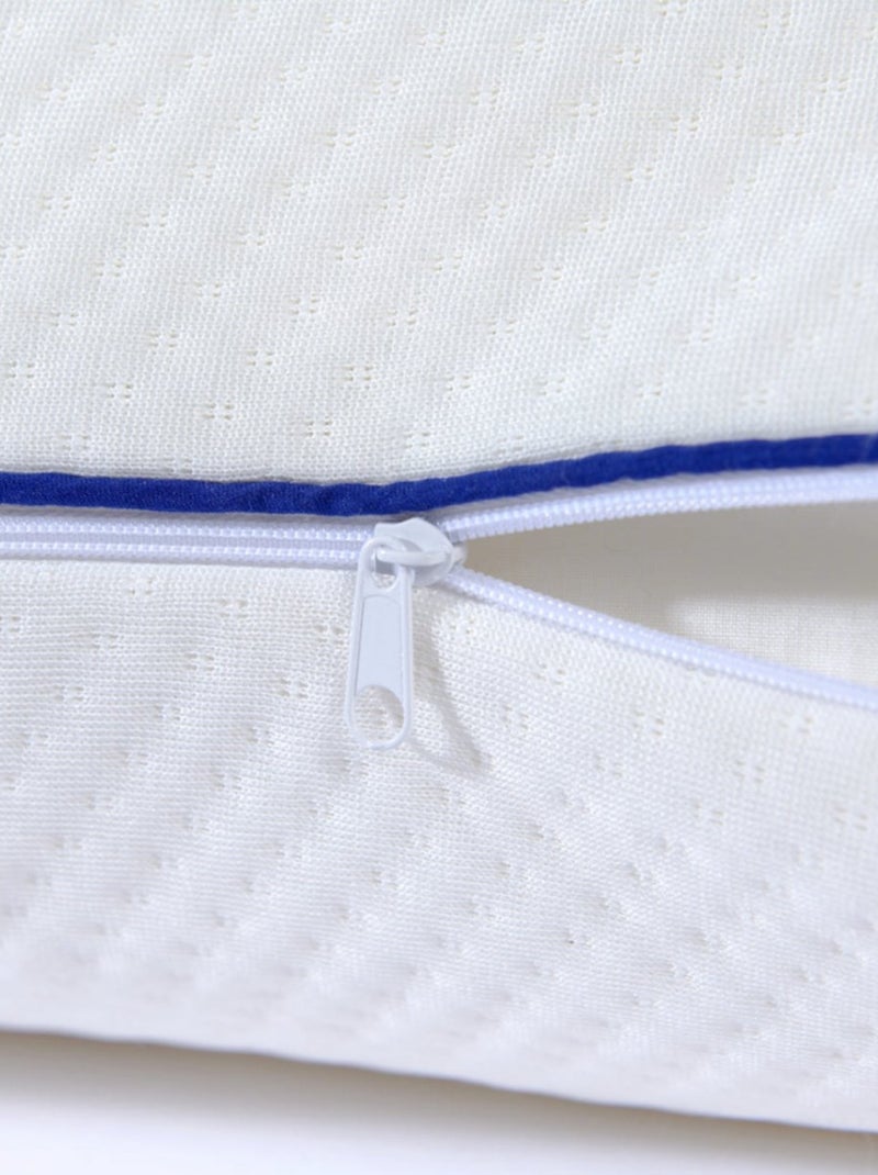 Bleu Câlin - Oreiller ergonomique mémoire forme bio Blanc - Kiabi