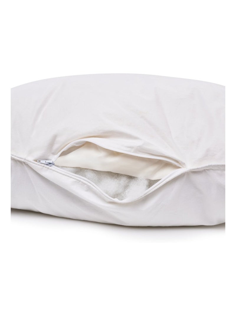 Bleu Câlin - Oreiller souple Duo duvet canard microfibre Blanc - Kiabi