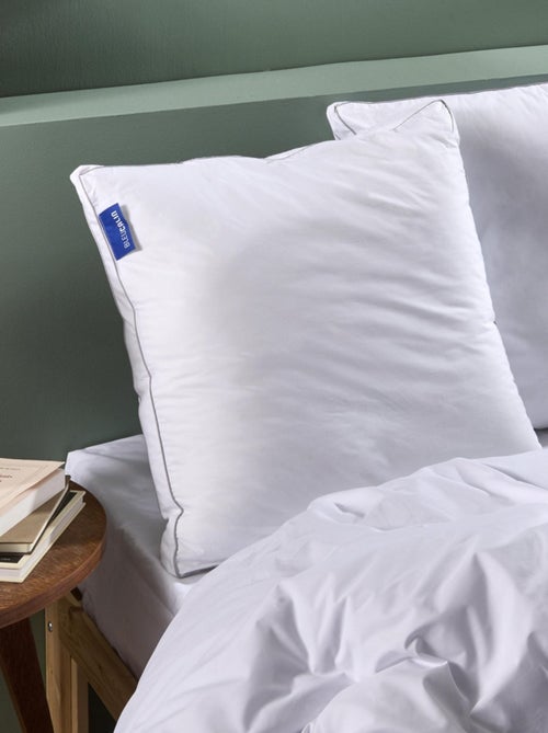 Bleu Câlin - Oreiller ultra moelleux volume Premium coton qualité percale - Kiabi Bleu Câlin - Oreiller ultra moelleux volume Premium coton qualité percale - Kiabi