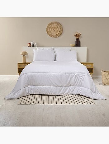 Bleu câlin - pack coton bio couette chaude + 1 ou 2 oreillers moelleux