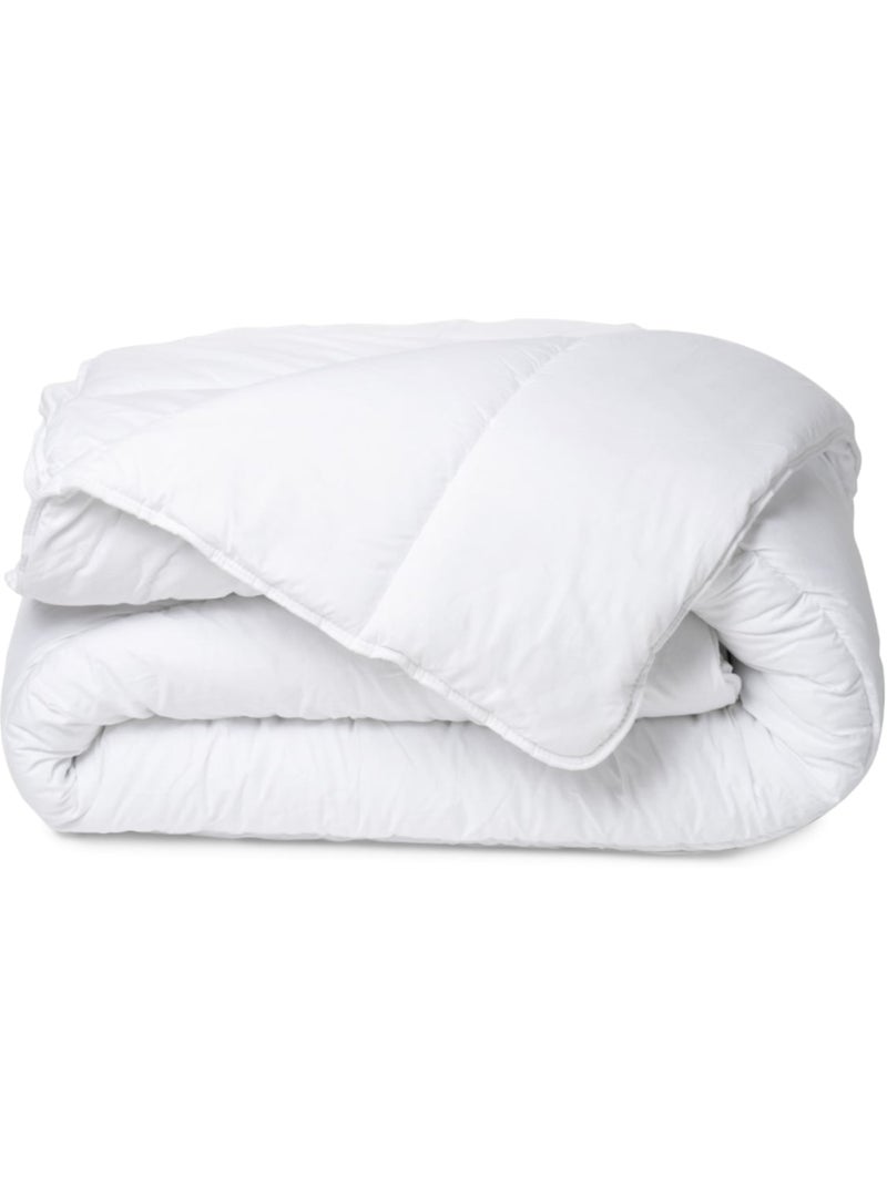 Bleu câlin - pack coton bio couette chaude + 1 ou 2 oreillers moelleux Blanc - Kiabi