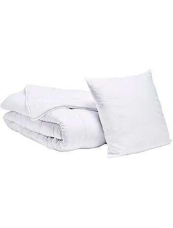 Bleu câlin - pack couette + 1 ou 2 oreillers anti-acariens