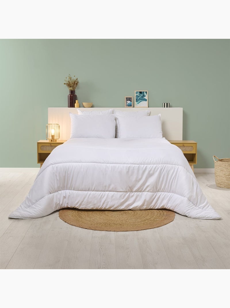 Bleu Câlin - Pack Couette + 1 ou 2 oreillers Anti-acariens Blanc - Kiabi