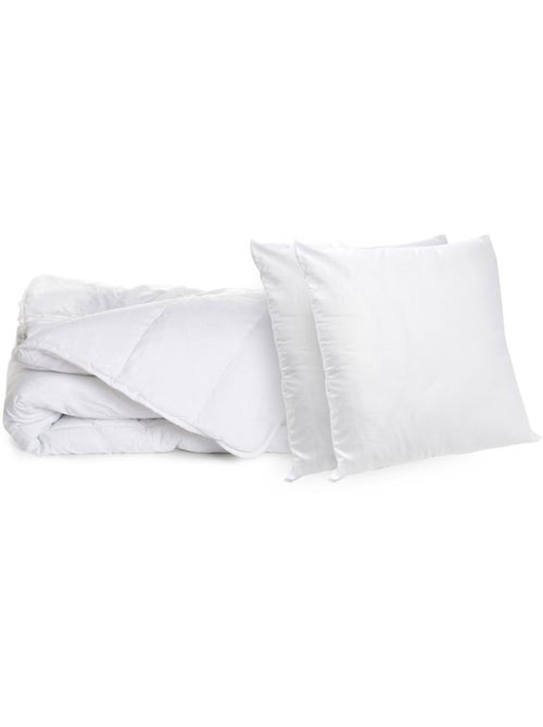 Bleu Câlin - Pack Été Couette légère + 1 ou 2 Oreillers Anti-acariens Traitement Naturel - Kiabi