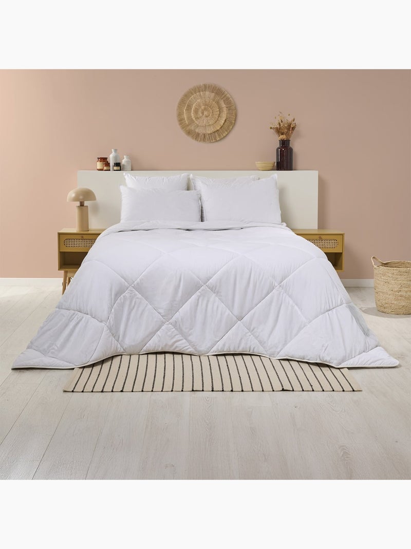 Bleu Câlin - Pack Lavable à 95 Couette Chaude + 1 ou 2 Oreillers Moelleux Blanc - Kiabi
