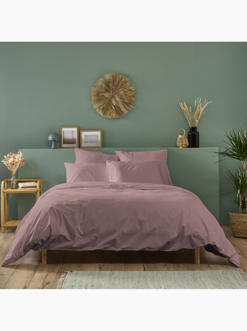 Bleu câlin - parure de lit unie percale de coton 80 fils/cm² - Kiabi Bleu câlin - parure de lit unie percale de coton 80 fils/cm² - Kiabi