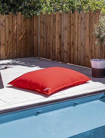 Bleu Câlin - Pouf géant XL d'extérieur résistant aux UV - Gris perle 130x165cm