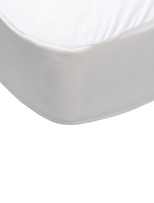Protège matelas Coton Imperméable et Anti Acariens - blanc - Kiabi