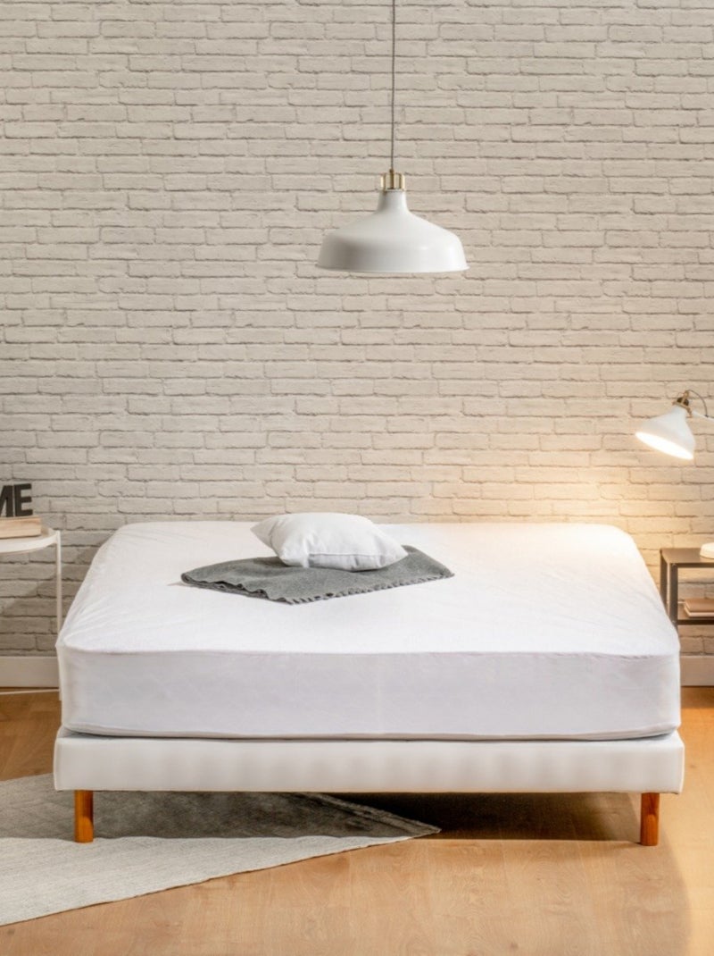 Bleu Câlin - Protège matelas Imperméable Antitaches Blanc - Kiabi