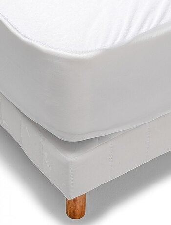 Bleu Câlin - Protège matelas lavable à 95°C forme drap housse