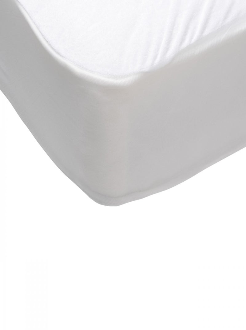 Bleu Câlin - Protège matelas lavable à 95°C forme drap housse Blanc - Kiabi