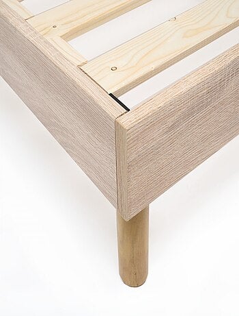 Bleu Câlin - Sommier kit à lattes avec pieds - Fabriqué en Belgique