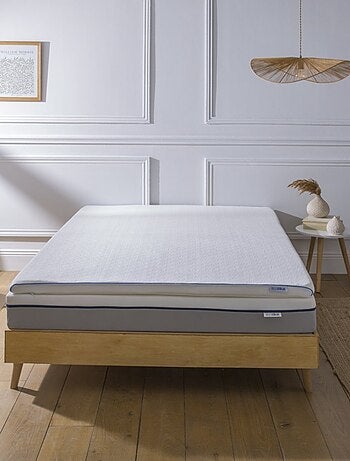 Bleu Câlin - Surmatelas Mémoire de forme 5cm - déhoussable et respirant
