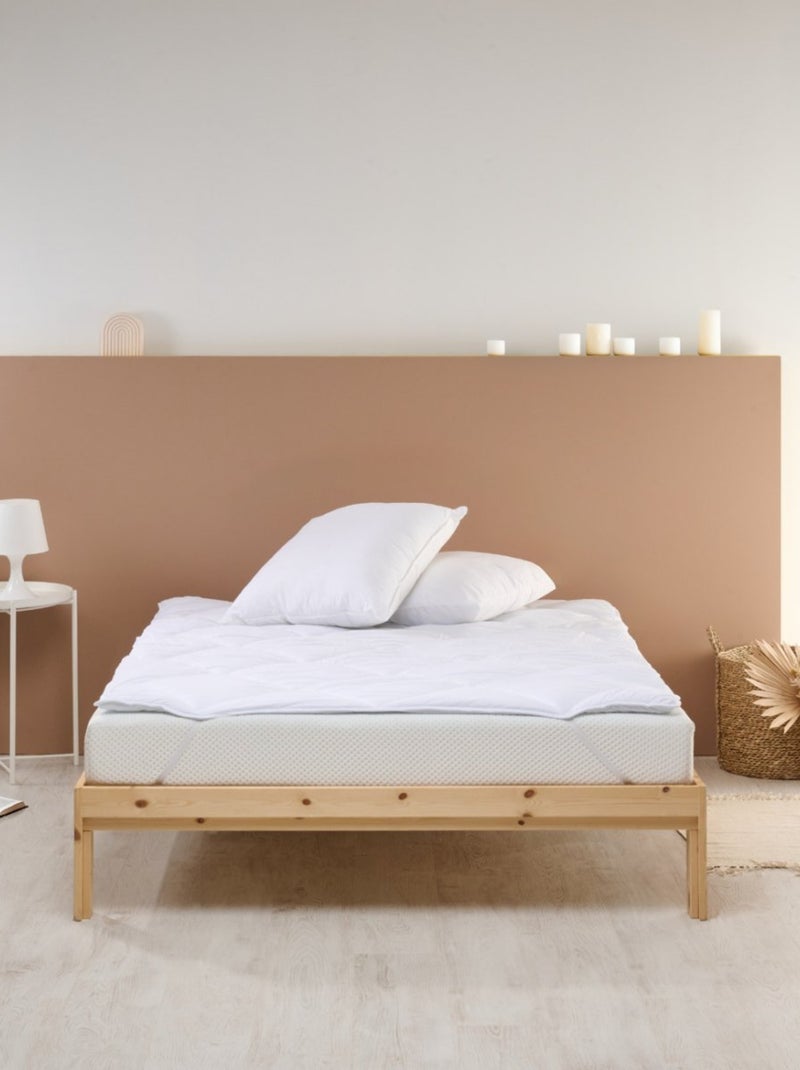 Bleu Câlin - Surmatelas moelleux anti-transpiration Blanc - Kiabi