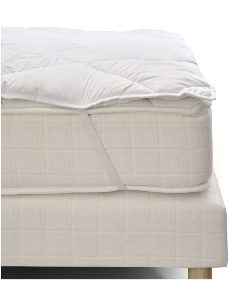 Bleu Câlin - Surmatelas moelleux anti-transpiration Blanc - Kiabi