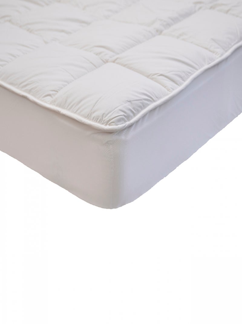Bleu Câlin - Surmatelas sensation duvet moelleux Blanc - Kiabi