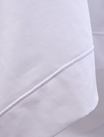 Bleu Câlin - Taie de traversin unie Percale de coton 80 fils/cm²