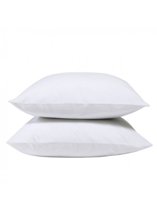 Bleu Câlin - Taie d'oreiller unie Percale de coton 80 fils/cm² - Kiabi