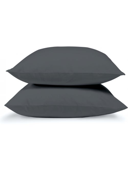Bleu Câlin - Taie d'oreiller unie Percale de coton 80 fils/cm² - Kiabi
